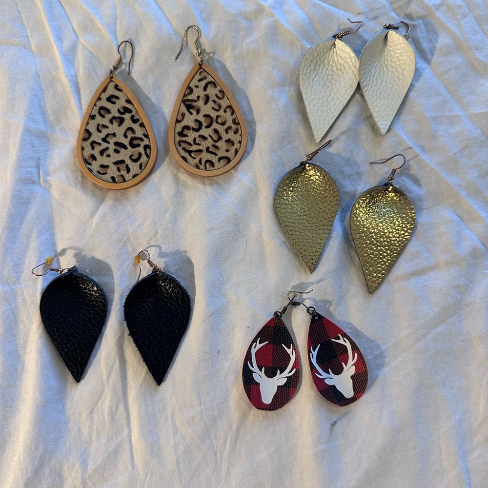 Elegant Mixed Color Teardrop Earrings Set
